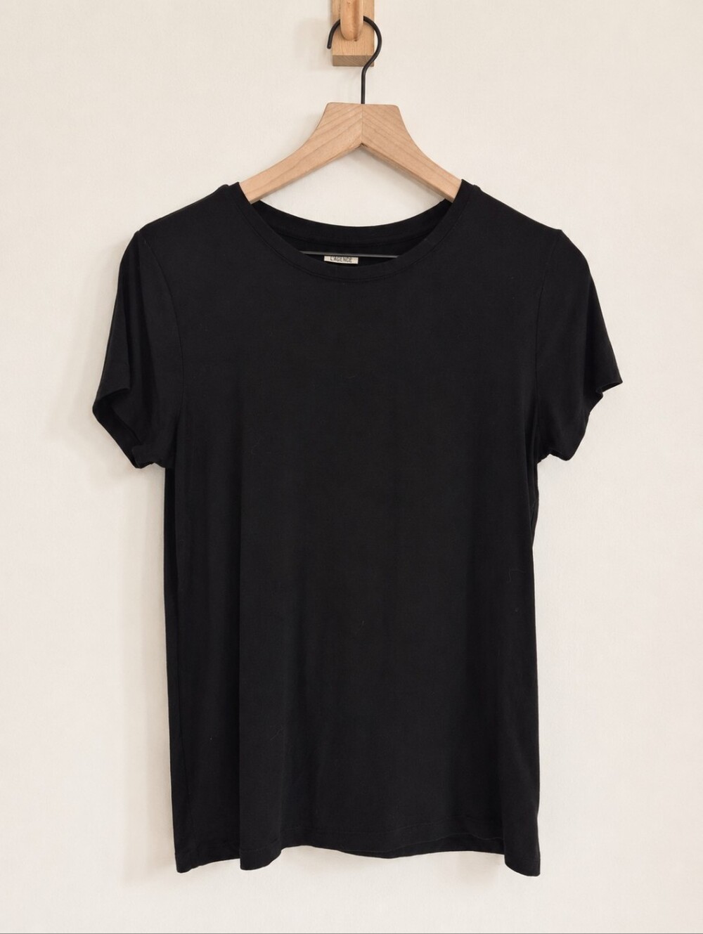 L’AGENCE Ressi Black Short Sleeve Tee – Size XL